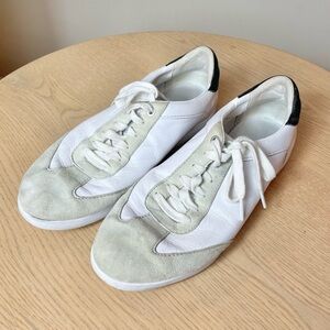 Cole Haan White Leather and Suede Sneakers